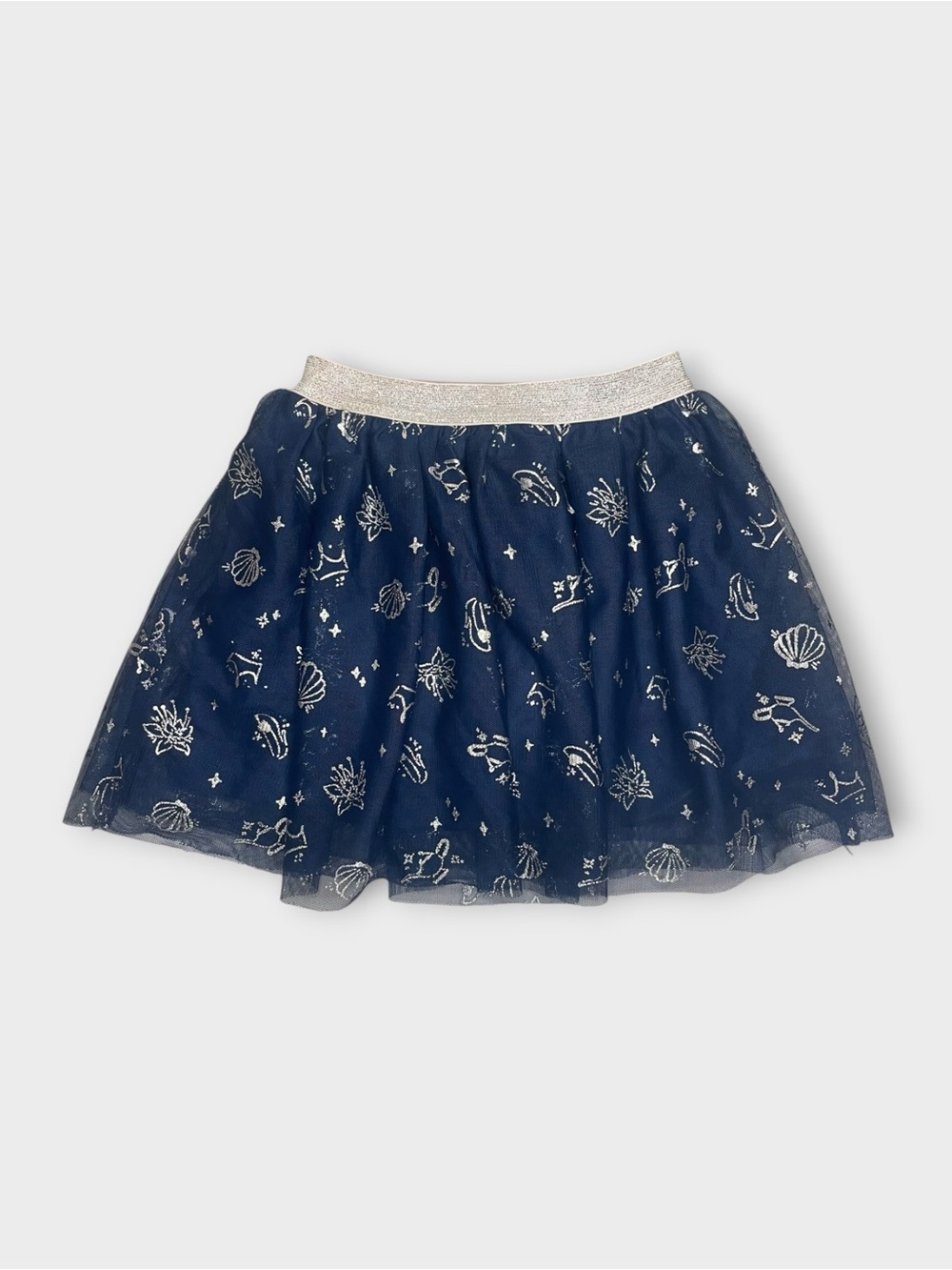 Jumping Beans x Disney Sparkle Graphic Pattern Blue Tulle Skirt